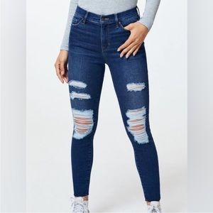 PacSun dark wash high rise ripped jeggings size 28